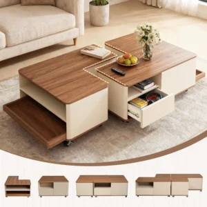 Unique Coffee Table Wheels and Storage