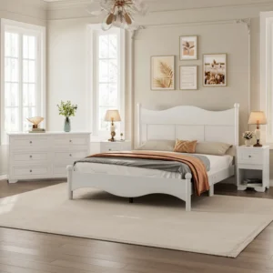 4-Pieces Retro Style Bedroom Sets
