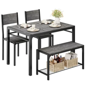 Kitchen Table and 2 Chairs for 4 with Bench
