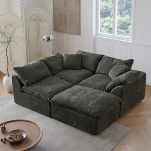 Modular Sectional Sofa with Removable Cushions