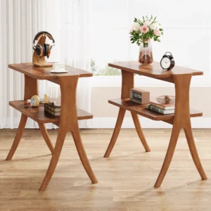 End Table  2-Tier Storage Shelf